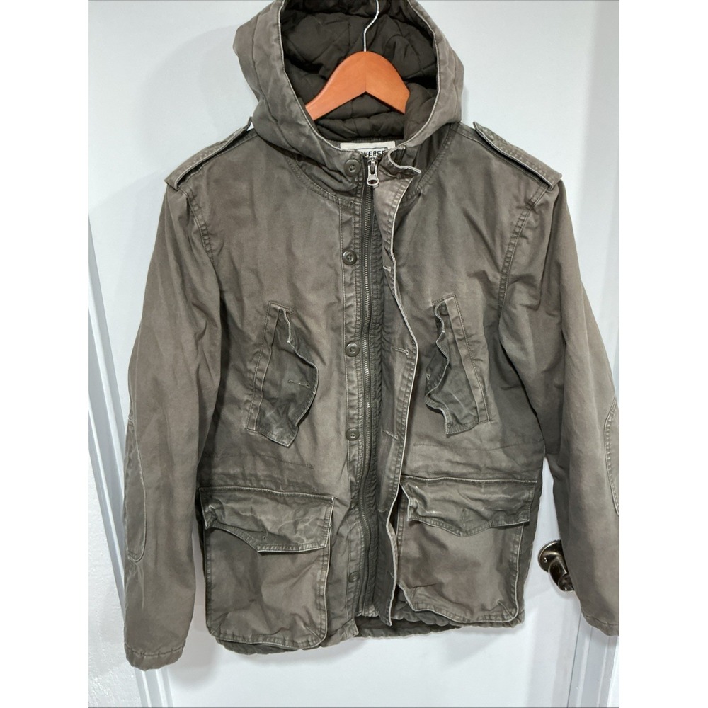 Converse Military Field Jacket, Army Green, Men's Small, Farm Chore Coat, Lined - Picture 7 of 16